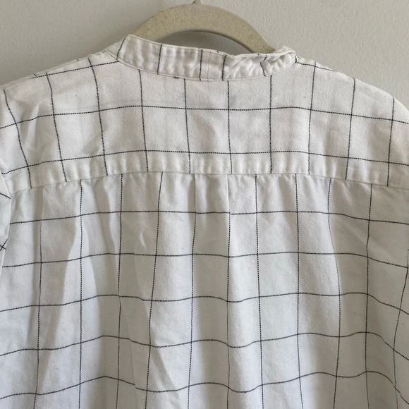 MADEWELL Cotton Flannel Boxy Fit  Button Up Striped Shirt Size M - Picture 6 of 11